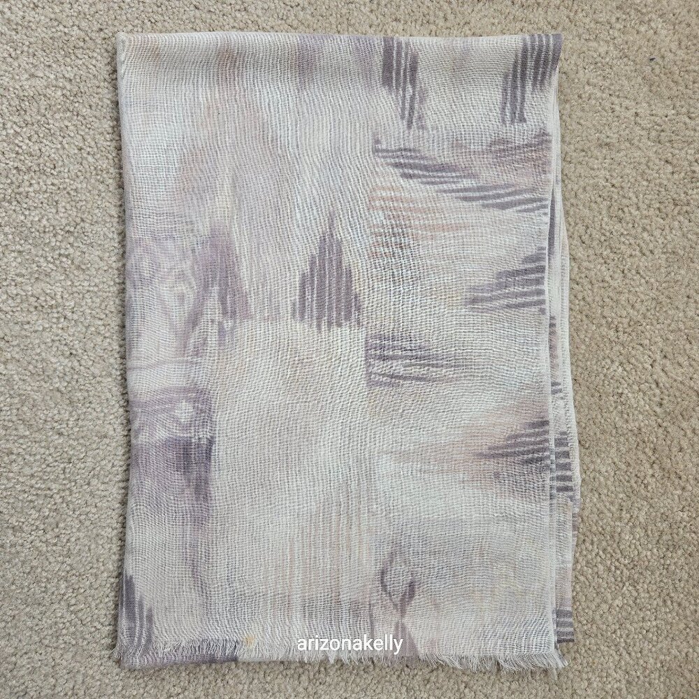 Kinross Silk & Cashmere Lightweight Scarf in Neutral Colors